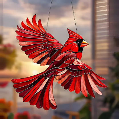 Colorful Bird Suncatcher for Window Display