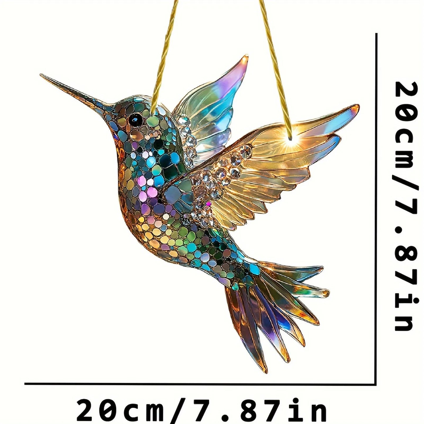 Colorful Bird Suncatcher for Window Display