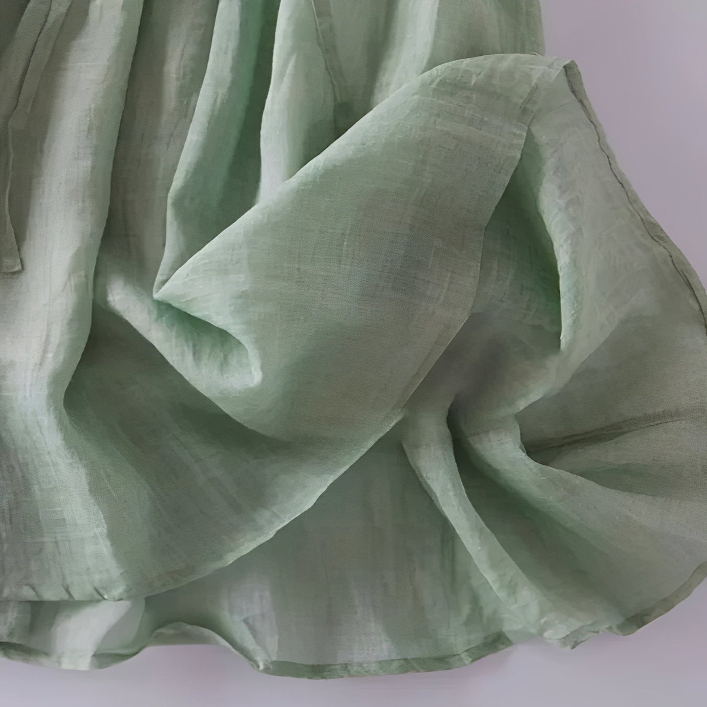 Cotton Linen Dress with Ruffle Detail for Women