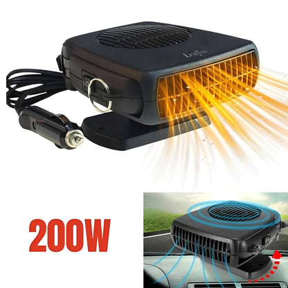 Portable 12V Ceramic Auto Heater Fan for Car Interior Use