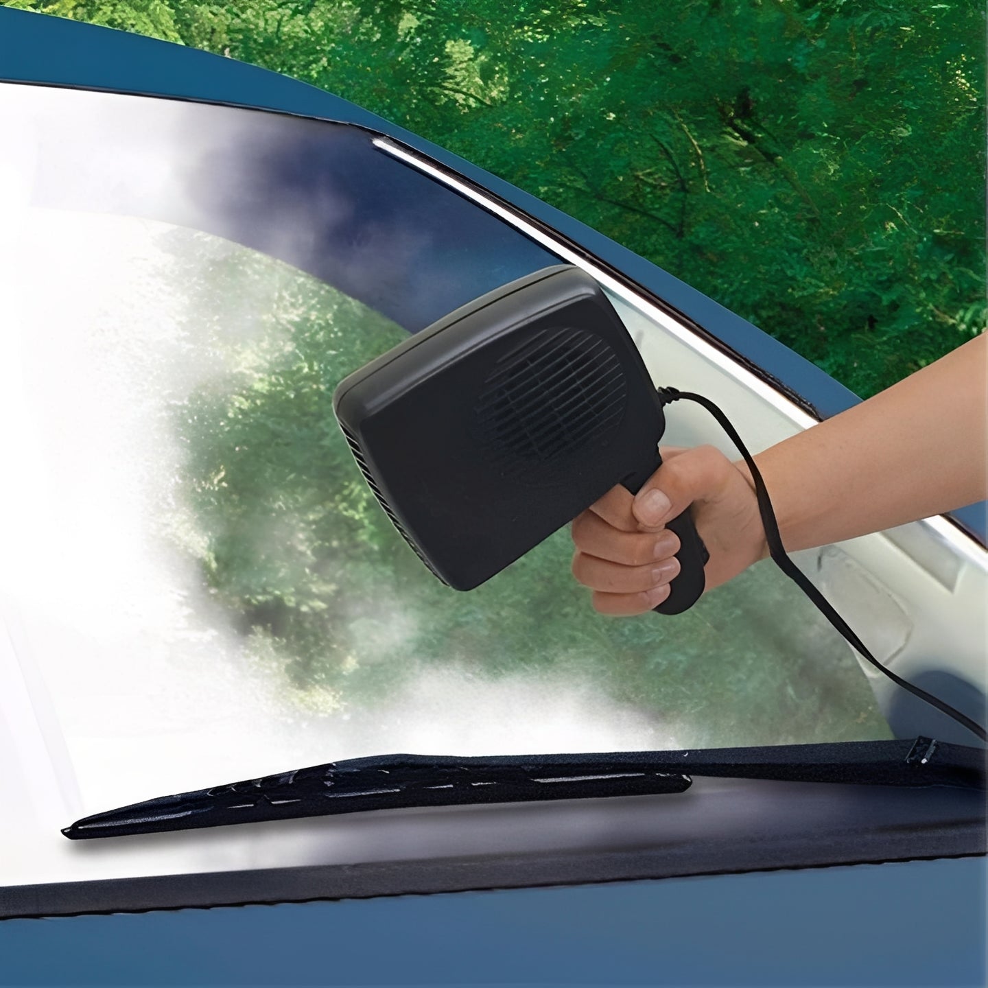 Portable 12V Ceramic Auto Heater Fan for Car Interior Use