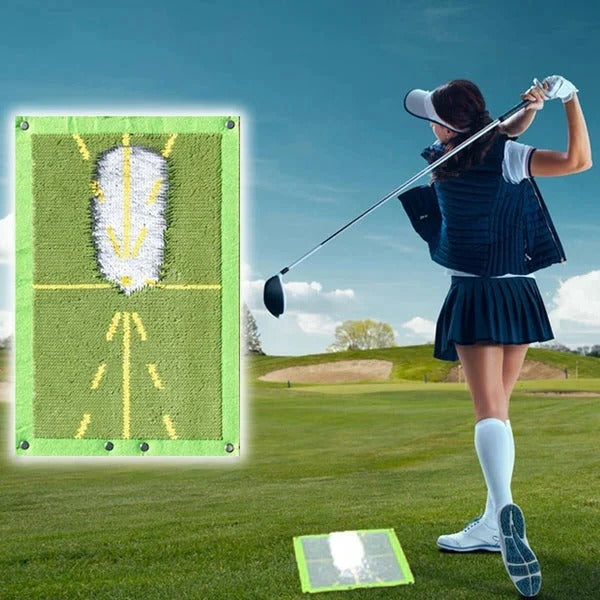 Golf Swing Training Mat with Impact Detection