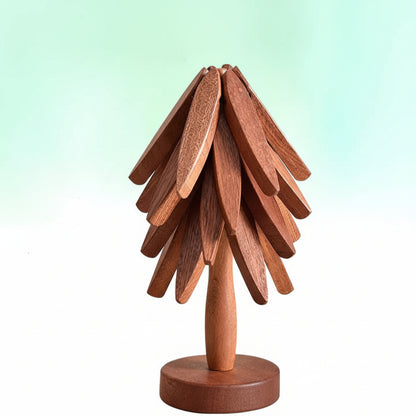 Collapsible Wooden Trivets with Heat Resistant Surface