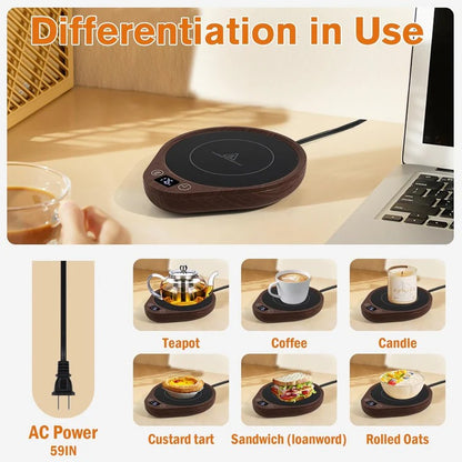 Electric Coffee Mug Warmer with Temperature Control Plate