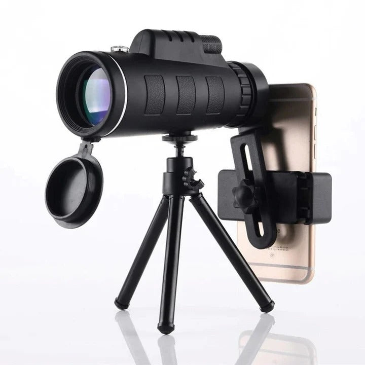HD Monocular Telescope with Smartphone Mount and Tripod