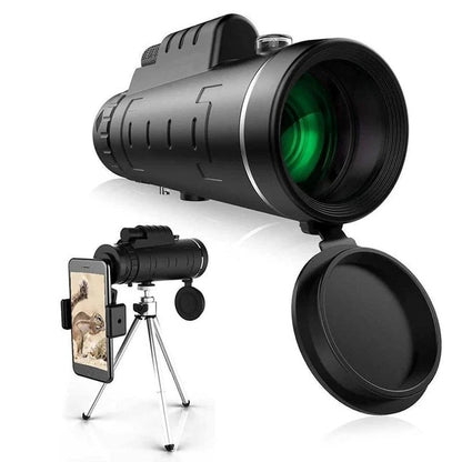 HD Monocular Telescope with Smartphone Mount and Tripod