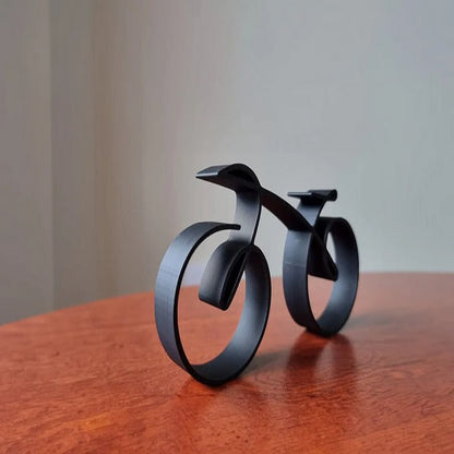 Wire Frame Bicycle Sculpture with Minimalist Metal Design