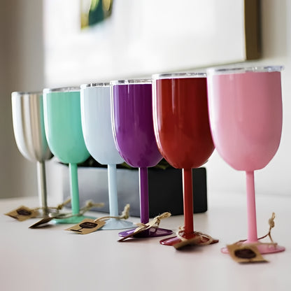 Stainless Steel Insulated Wine Tumbler with Lid