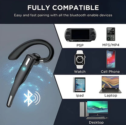 Wireless Bluetooth Headset with Dual Microphones for Truckers