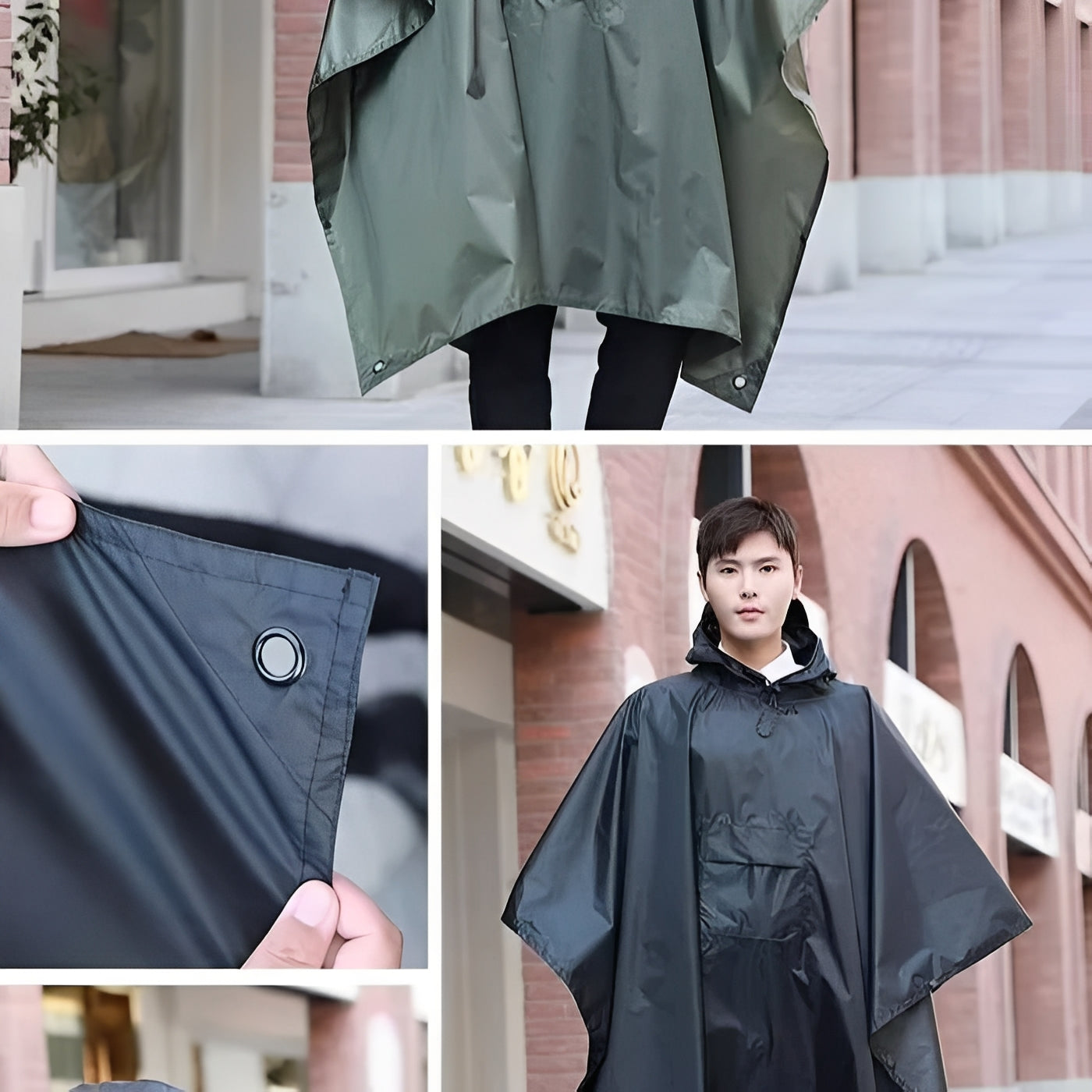 Outdoor Rain Poncho with Full Body Coverage