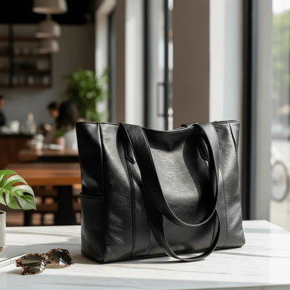 Retro Leather Shoulder Bag with Smooth Finish