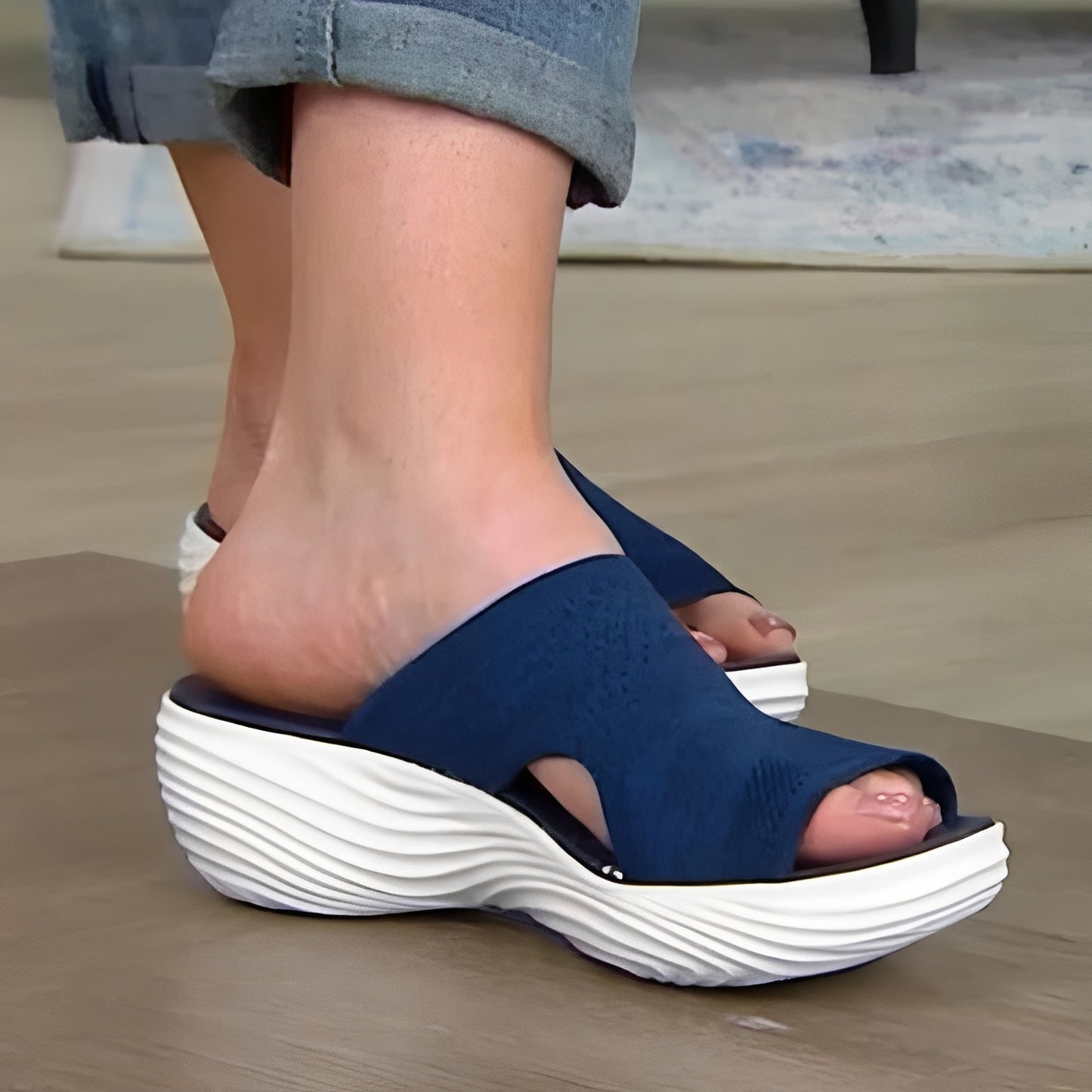Womens Orthopedic Support Sandals with Contoured Footbed
