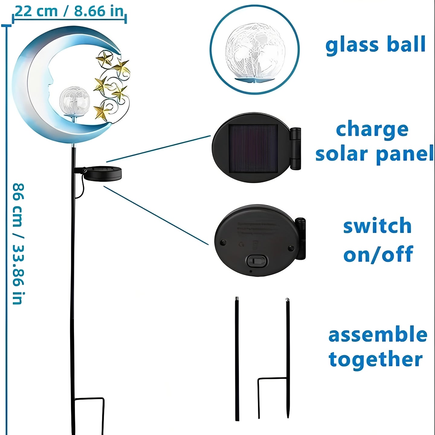 Solar LED Garden Stake Lights for Outdoor Pathway Decoration