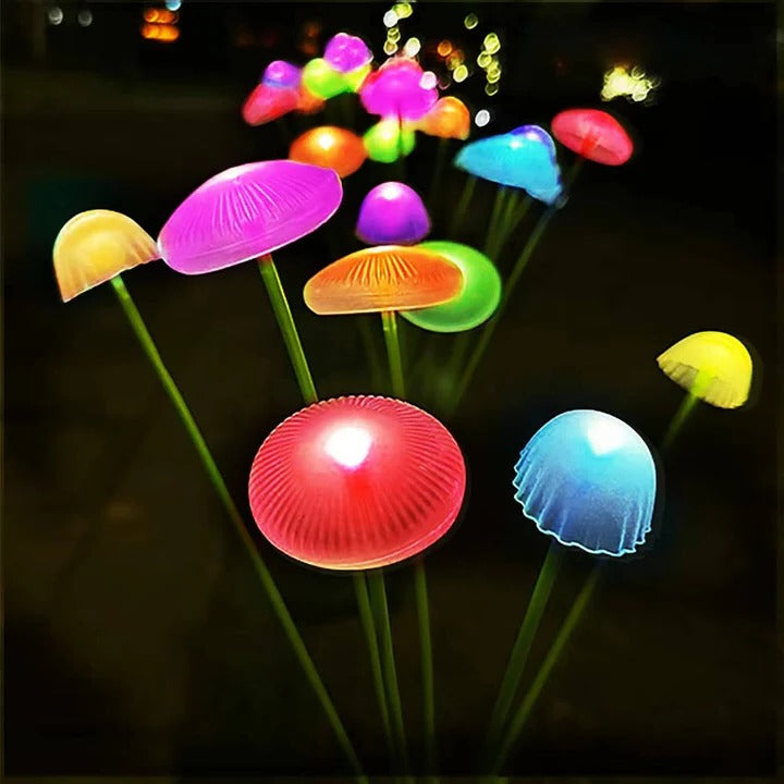 Solar RGB Jellyfish Garden Lights with Flexible Swaying Design