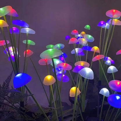 Solar RGB Jellyfish Garden Lights with Flexible Swaying Design