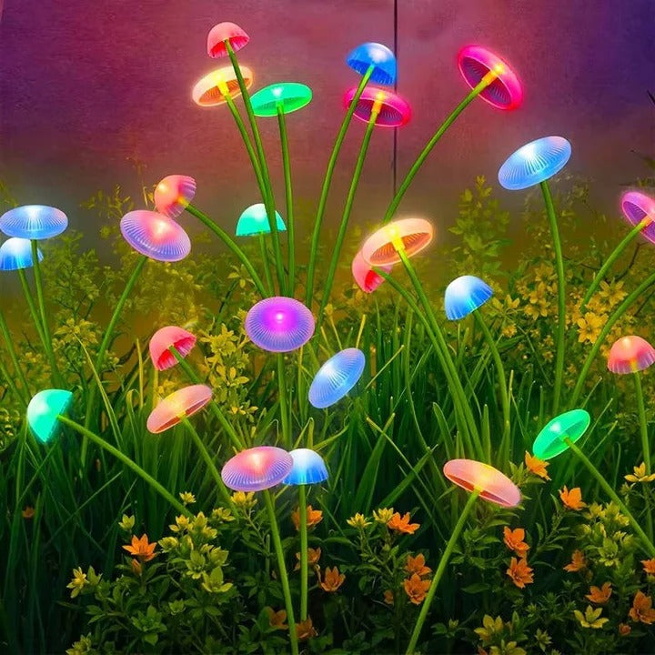 Solar RGB Jellyfish Garden Lights with Flexible Swaying Design