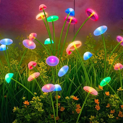 Solar RGB Jellyfish Garden Lights with Flexible Swaying Design