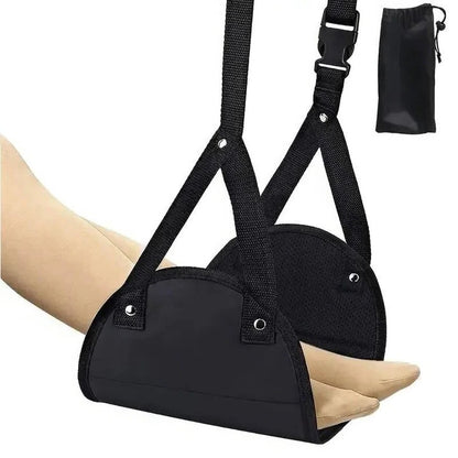 Adjustable Travel Foot Hammock with Foam Padding for Airplane and Office, Set of 2