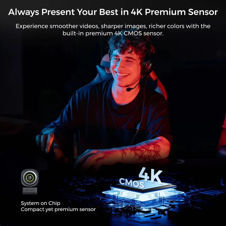 4K Webcam with 60fps Video Recording Capability