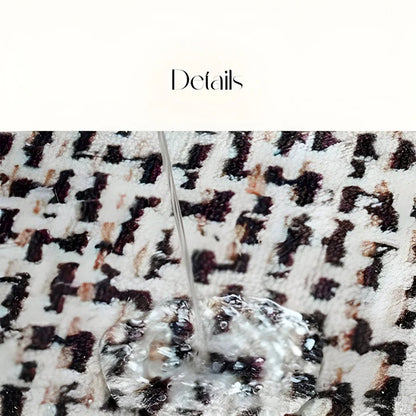 Woven Desk Area Rug with Textured Center Design
