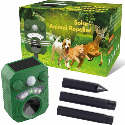Outdoor Ultrasonic Animal Repeller with 5 Frequency Modes