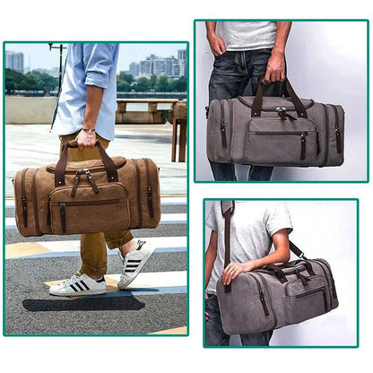 Canvas Travel Duffel Bag with Large Storage Capacity