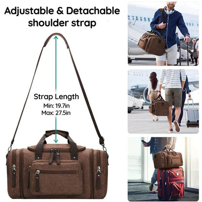 Canvas Travel Duffel Bag with Large Storage Capacity