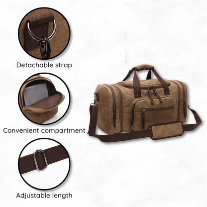 Canvas Travel Duffel Bag with Large Storage Capacity