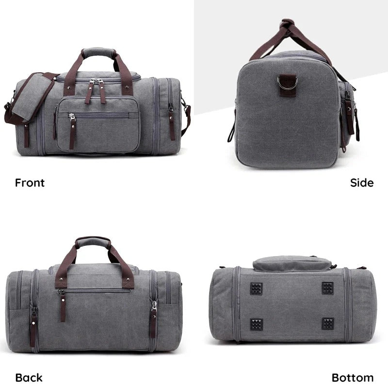 Canvas Travel Duffel Bag with Large Storage Capacity