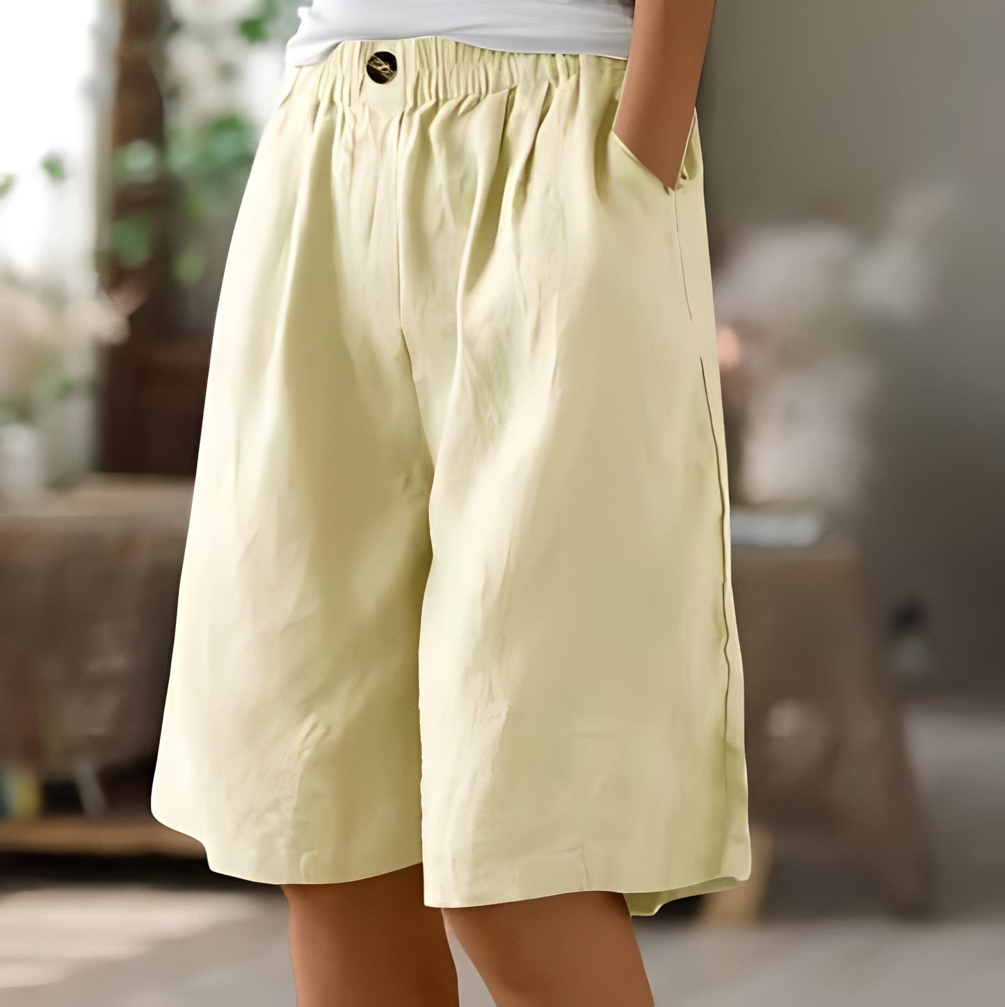 Soft Cotton Lounge Shorts with Elastic Waistband