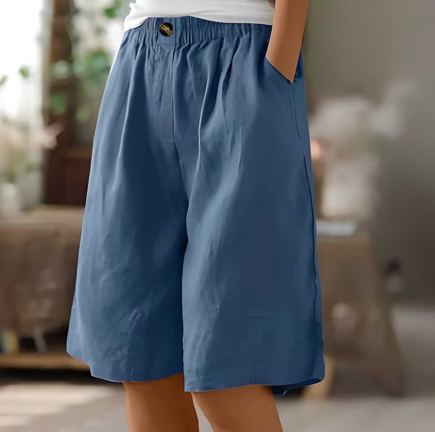 Soft Cotton Lounge Shorts with Elastic Waistband