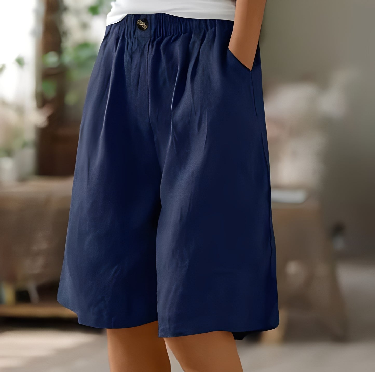 Soft Cotton Lounge Shorts with Elastic Waistband