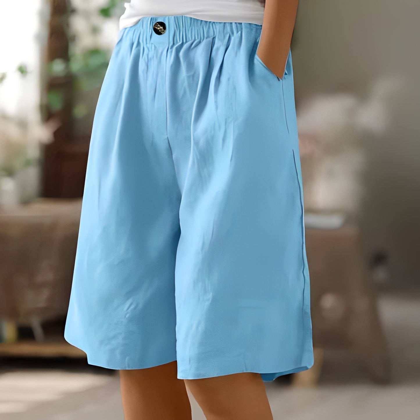 Soft Cotton Lounge Shorts with Elastic Waistband
