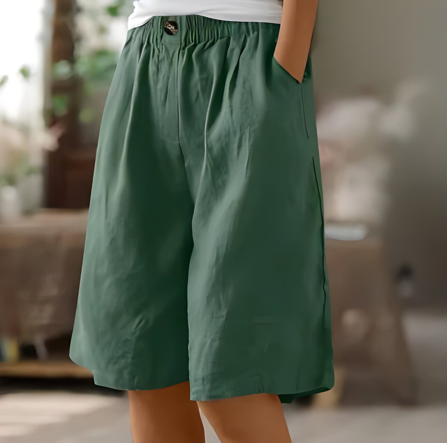 Soft Cotton Lounge Shorts with Elastic Waistband
