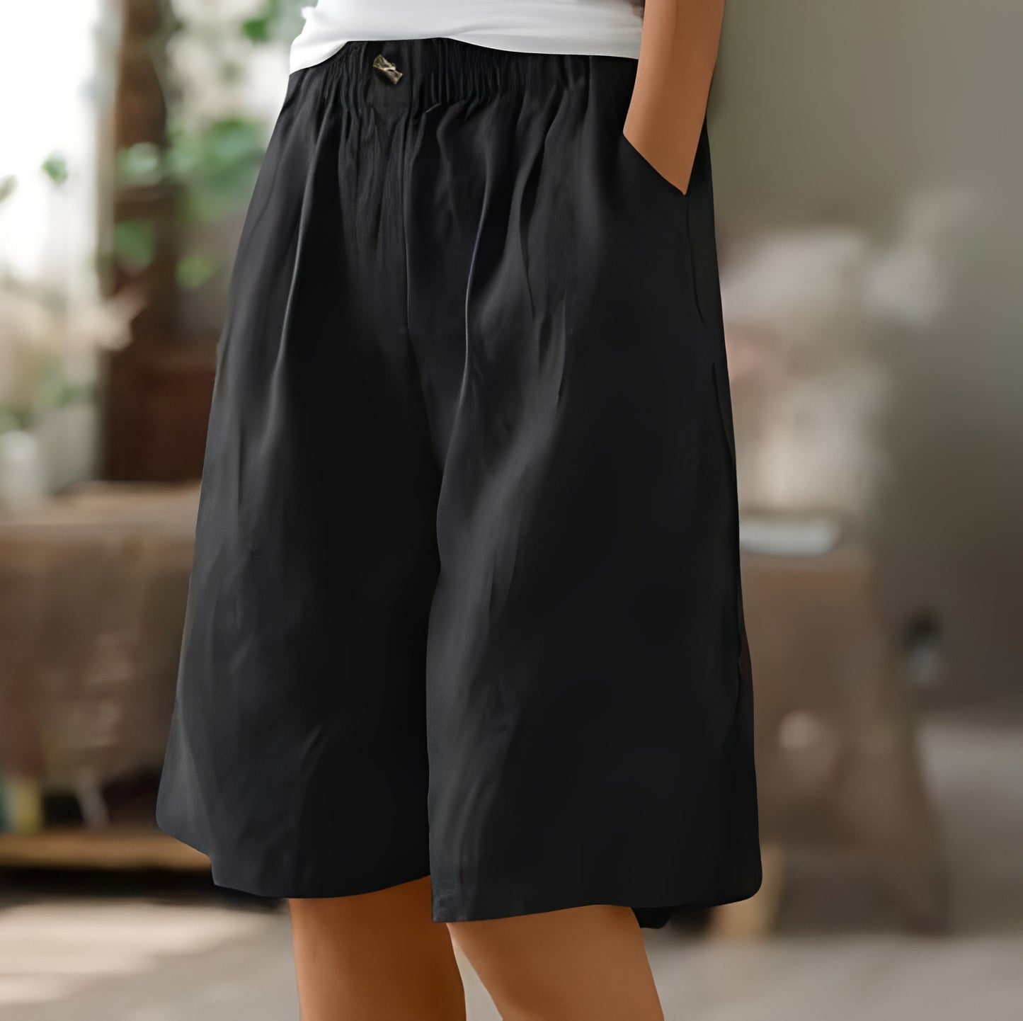 Soft Cotton Lounge Shorts with Elastic Waistband