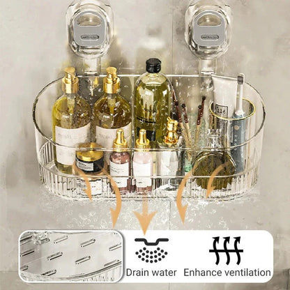 Waterproof Suction Cup Shower Organizer with 11 lb Capacity
