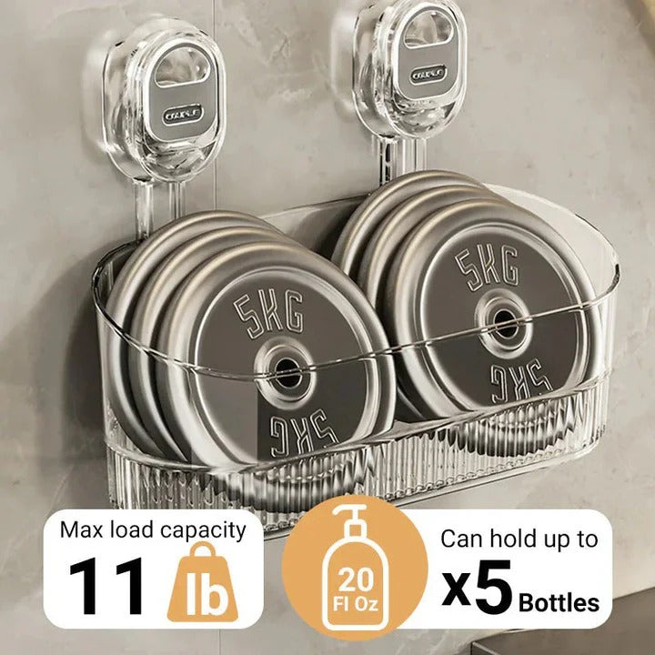 Waterproof Suction Cup Shower Organizer with 11 lb Capacity