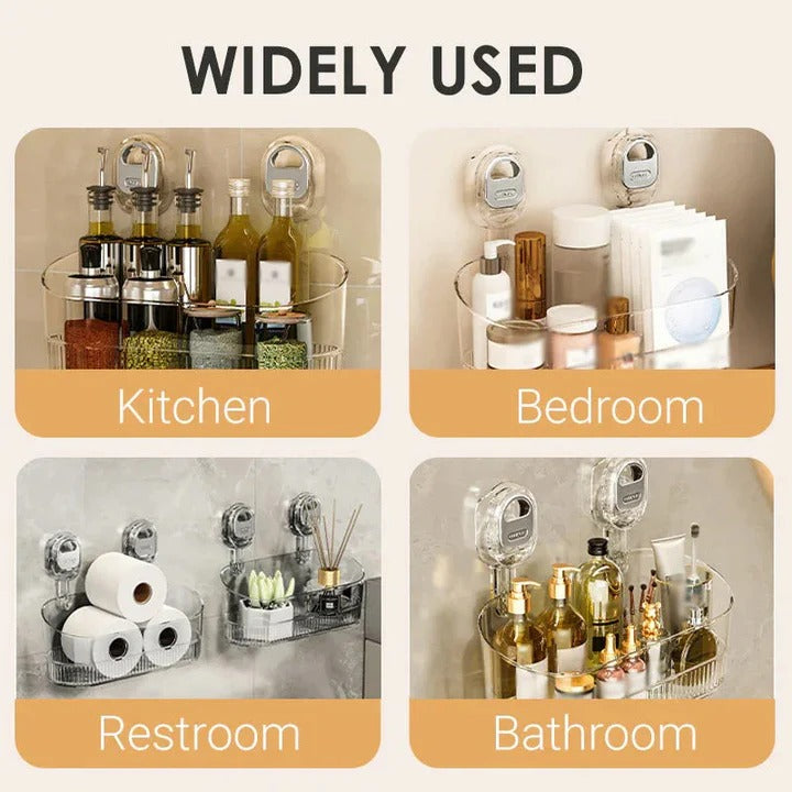 Waterproof Suction Cup Shower Organizer with 11 lb Capacity