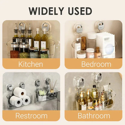 Waterproof Suction Cup Shower Organizer with 11 lb Capacity