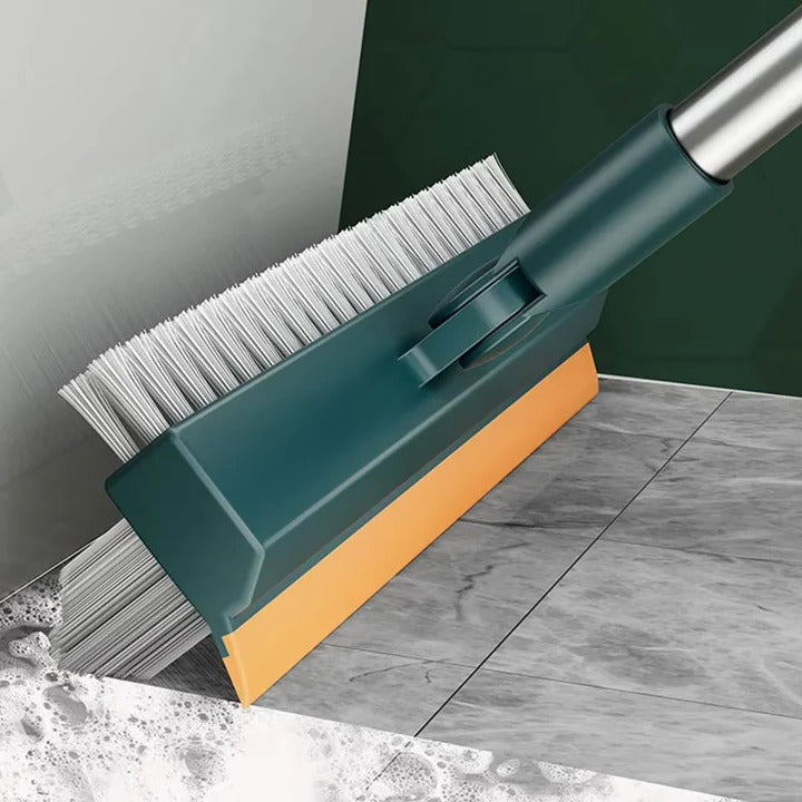 Long Handle Floor Scrub Brush with Scraper Edge