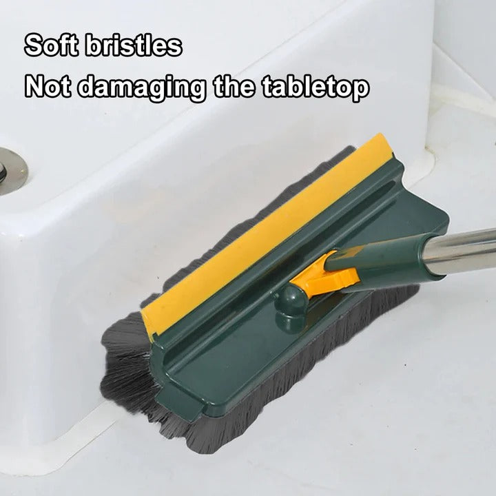 Long Handle Floor Scrub Brush with Scraper Edge