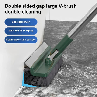 Long Handle Floor Scrub Brush with Scraper Edge