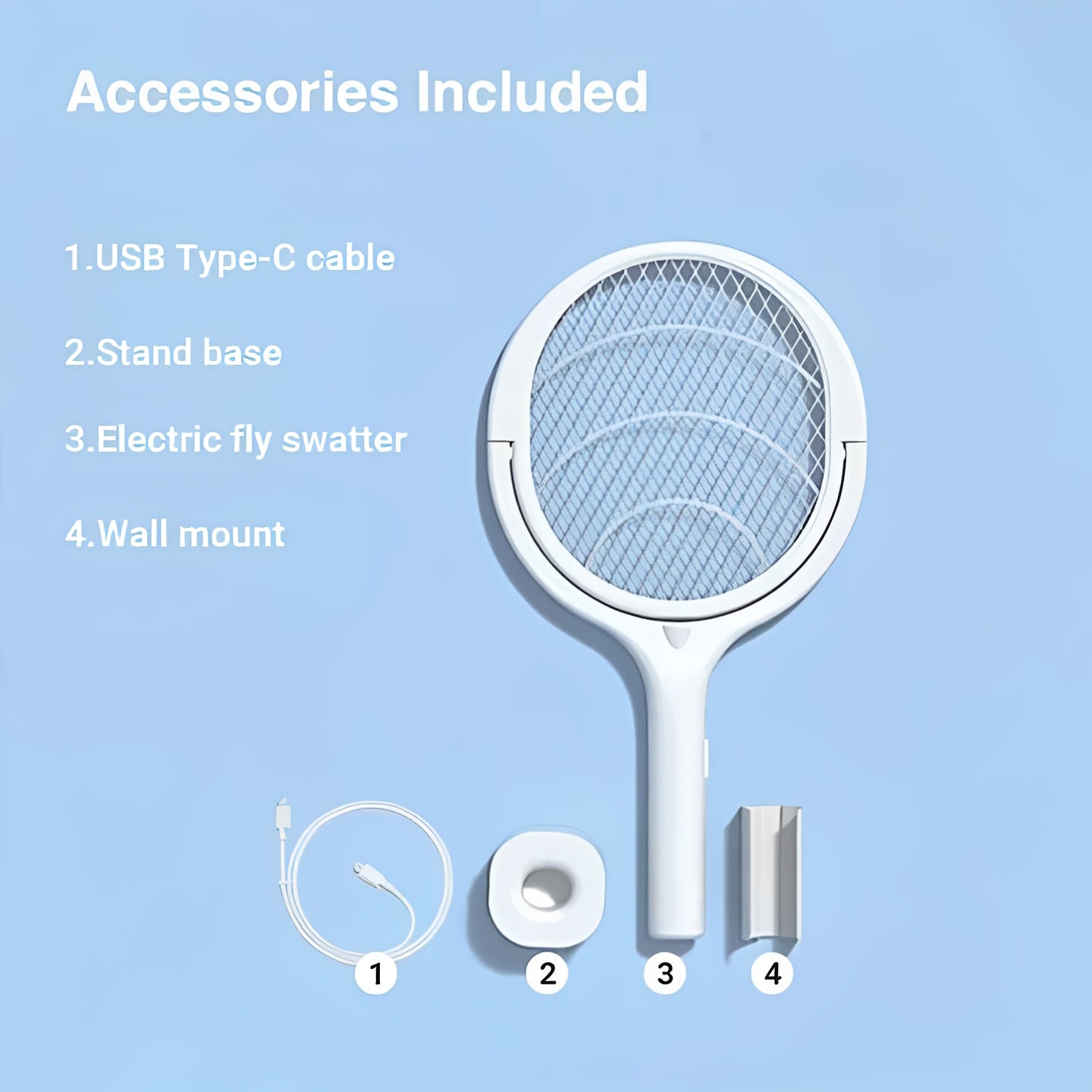 5 in 1 Electric Bug Zapper with Fast Charging USB Port