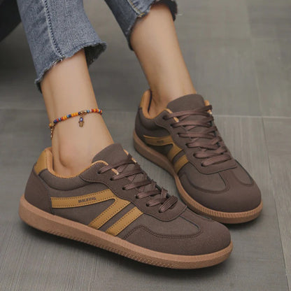 Casual Lace-Up Sneakers for Women with Lightweight Cushioned Sole