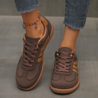 Casual Lace-Up Sneakers for Women with Lightweight Cushioned Sole