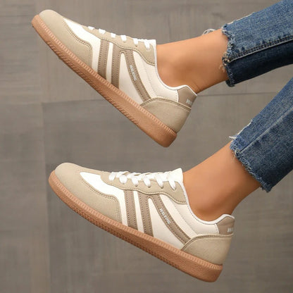 Casual Lace-Up Sneakers for Women with Lightweight Cushioned Sole