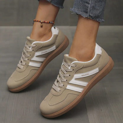 Casual Lace-Up Sneakers for Women with Lightweight Cushioned Sole