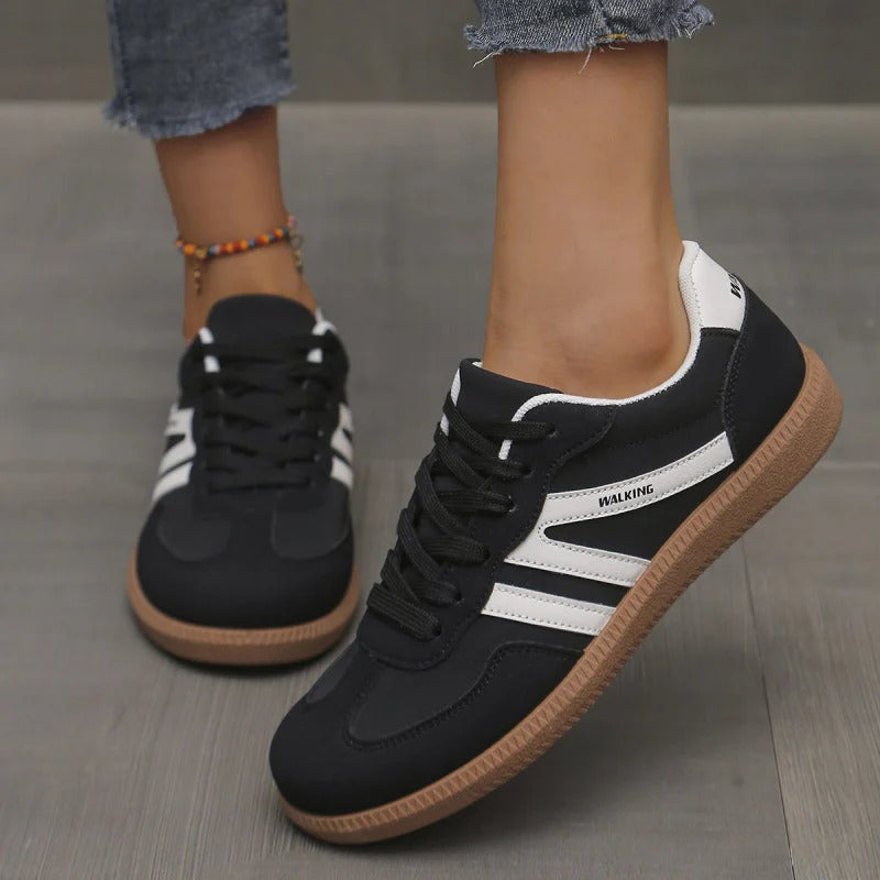 Casual Lace-Up Sneakers for Women with Lightweight Cushioned Sole