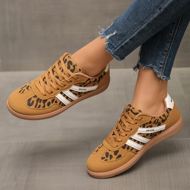 Casual Lace-Up Sneakers for Women with Lightweight Cushioned Sole