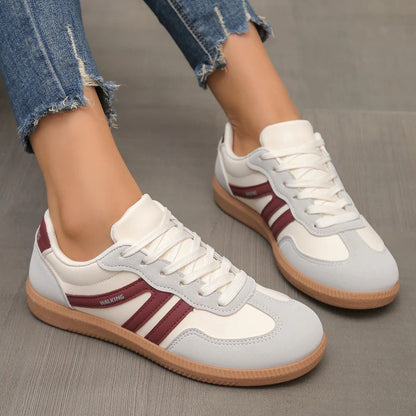 Casual Lace-Up Sneakers for Women with Lightweight Cushioned Sole
